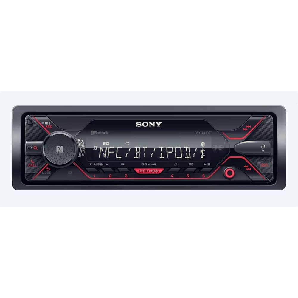 SONY Single-Din Audio Receiver Head Unit With Bluetooth -DSXA410BTQE