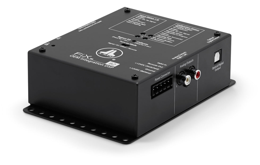 JL AUDIO Oem Integration Dsp With Automatic Time Correction & Digital Eq (8-Channel Inputs/2-Channel Stereo Rca Outputs/1 Digital Optical Output) -FIX-82