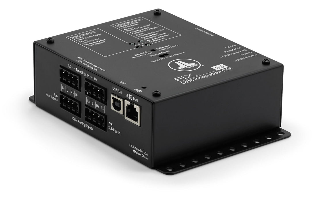 JL AUDIO Oem Integration Dsp With Automatic Time Correction And Digital Eq (8-Channel Inputs/4-Channel Stereo + 2 Subwoofer Rca Outputs) -FIX-86