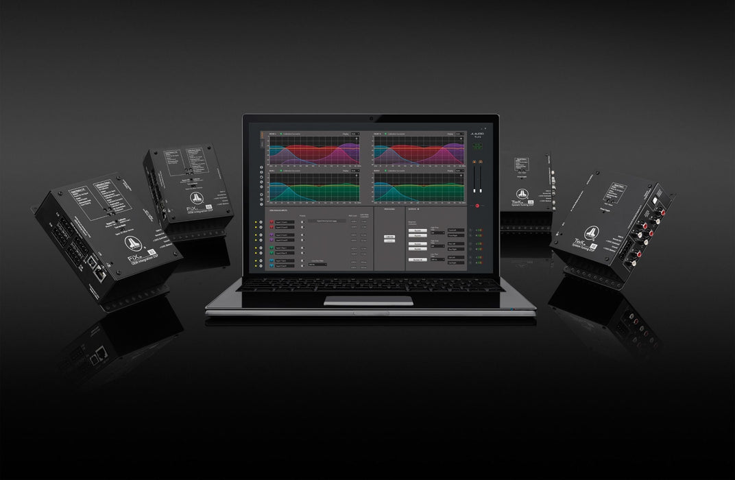 JL AUDIO Oem Integration Dsp With Automatic Time Correction & Digital Eq (8-Channel Inputs/2-Channel Stereo Rca Outputs/1 Digital Optical Output) -FIX-82