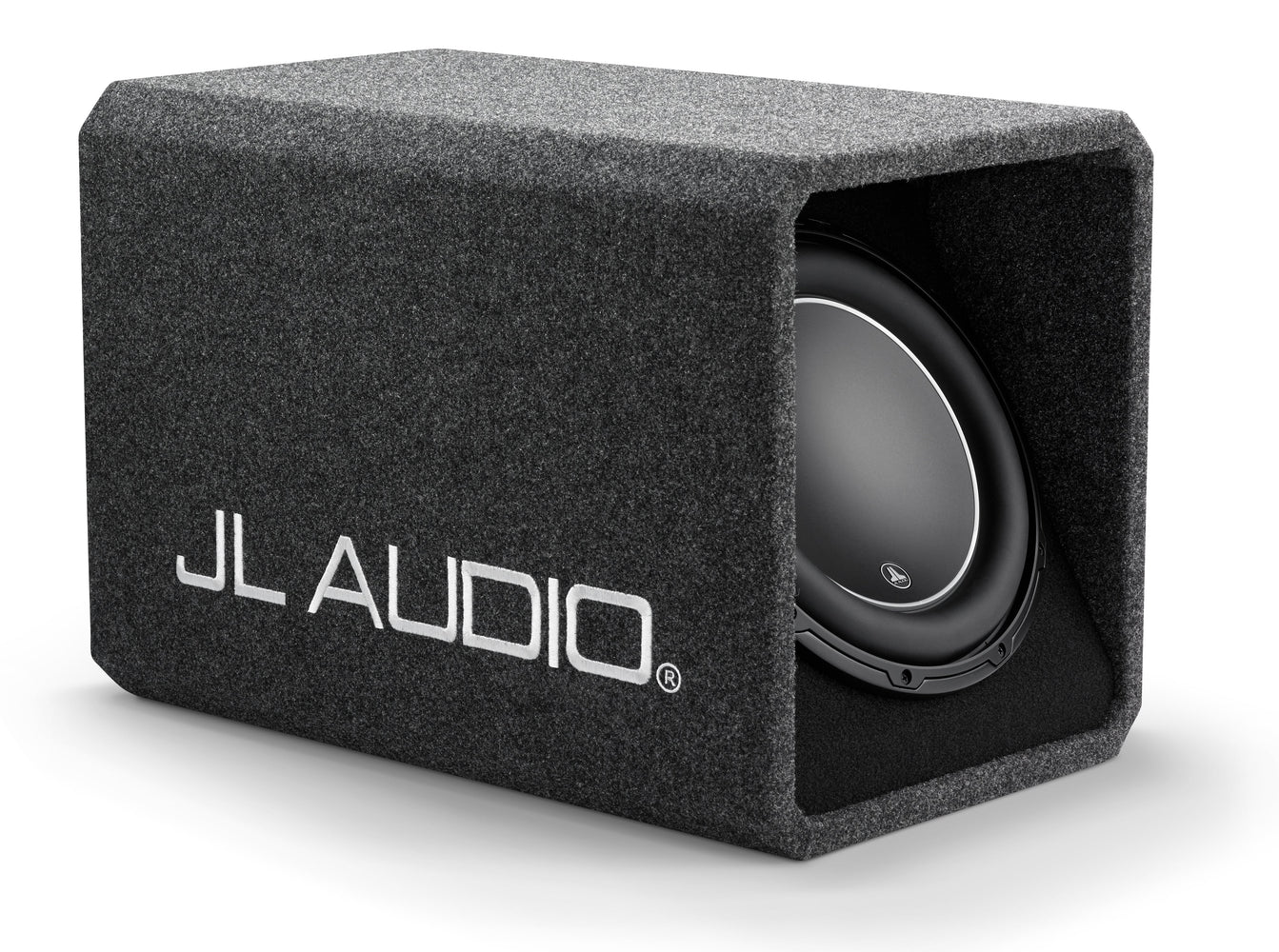 JL AUDIO Enclosed Subwoofer System With Single 12W6V3-D4 Subwoofer Driver, Dark Gray / Black Carpet (600 W, 2 Ω) [Ported Enclosure] -HO112-W6v3