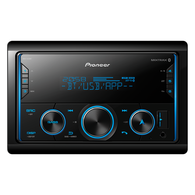 Pioneer Bluetooth/Usb/Aux/Fm Double Din Media Player- MVH-S425BT