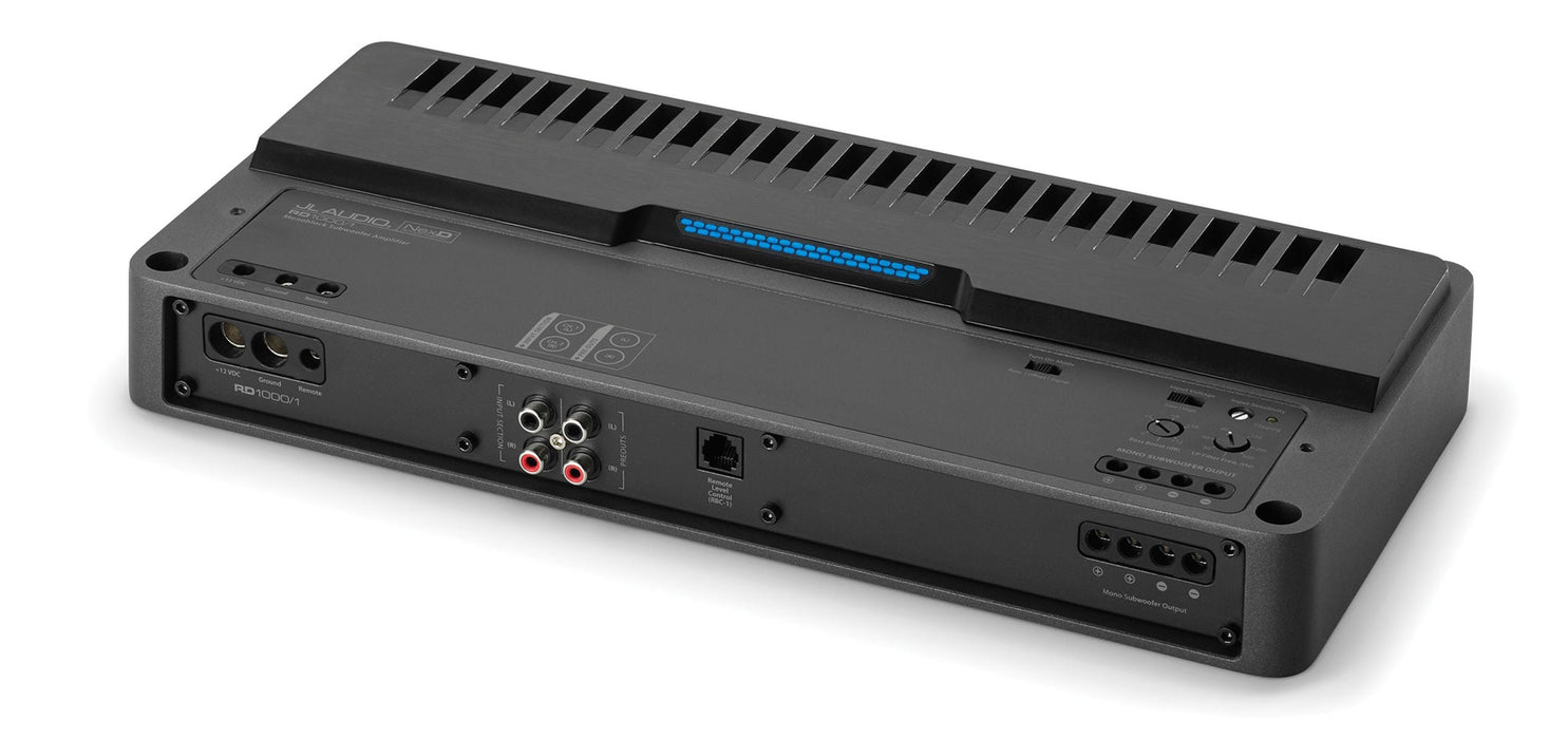 JL AUDIO Monoblock Class D Subwoofer Amplifier, 1000 W X 1 @ 2 Ω / 600 W X 1 @ 4 Ω – 14.4V -RD1000/1