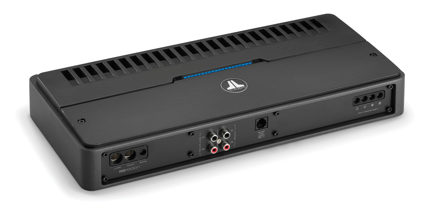 JL AUDIO Monoblock Class D Subwoofer Amplifier, 1000 W X 1 @ 2 Ω / 600 W X 1 @ 4 Ω – 14.4V -RD1000/1