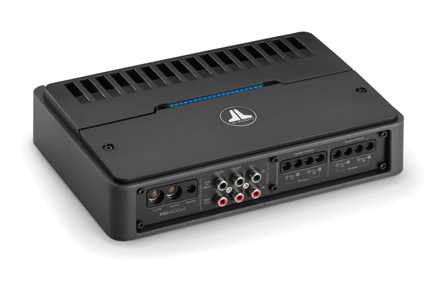 JL AUDIO 4-Channel Class D Full Range Amplifier, 100 W X 4 @ 2 Ω / 75 W X 4 @ 4 Ω – 14.4V -RD400/4