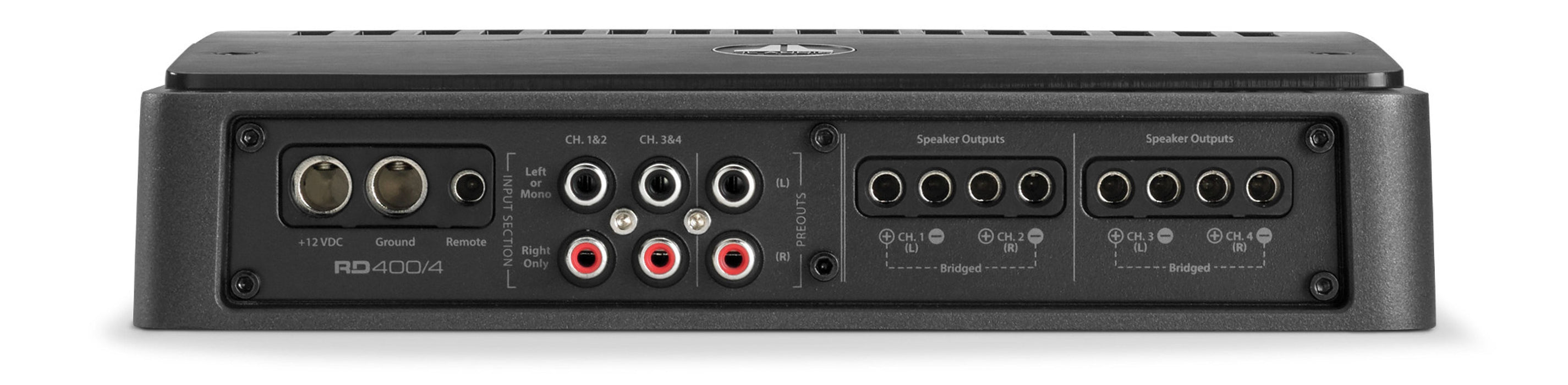 JL AUDIO 4-Channel Class D Full Range Amplifier, 100 W X 4 @ 2 Ω / 75 W X 4 @ 4 Ω – 14.4V -RD400/4