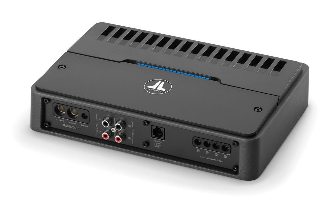 JL AUDIO Monoblock Class D Subwoofer Amplifier, 500 W X 1 @ 2 Ω / 250 W X 1 @ 4 Ω – 14.4V -RD500/1