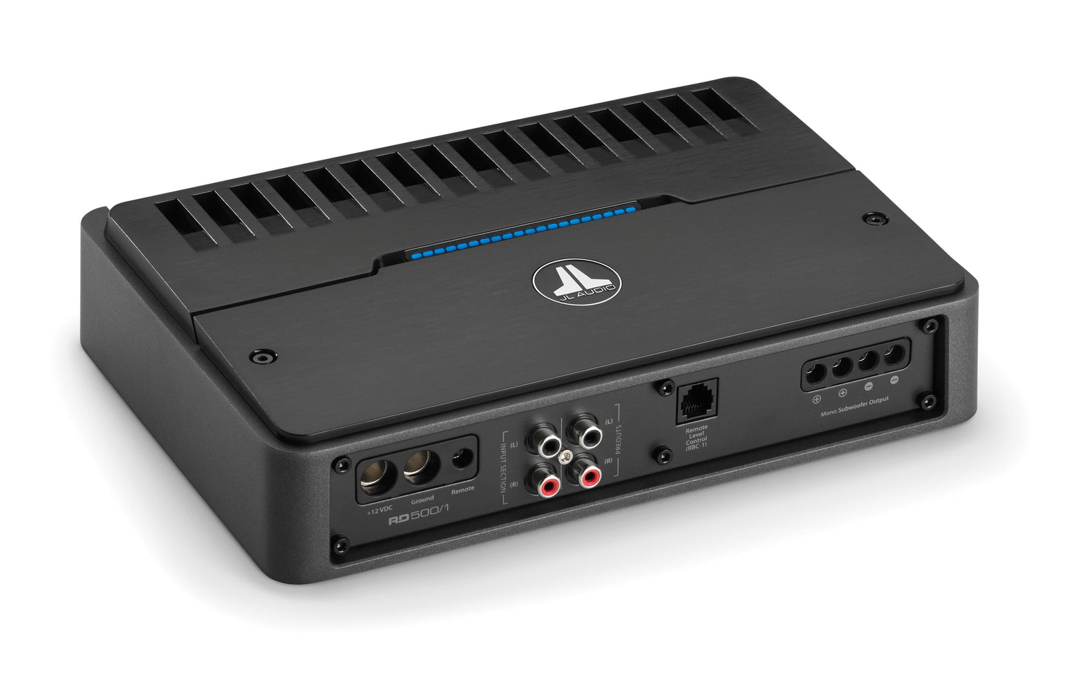JL AUDIO Monoblock Class D Subwoofer Amplifier, 500 W X 1 @ 2 Ω / 250 W X 1 @ 4 Ω – 14.4V -RD500/1
