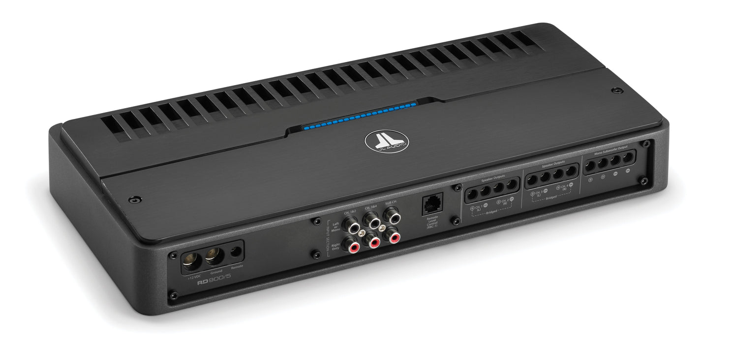JL AUDIO 5-Channel Class D System Amplifier, 70 W X 4 @ 4 Ω + 500 W X 1 @ 2 Ω – 14.4V -RD900/5