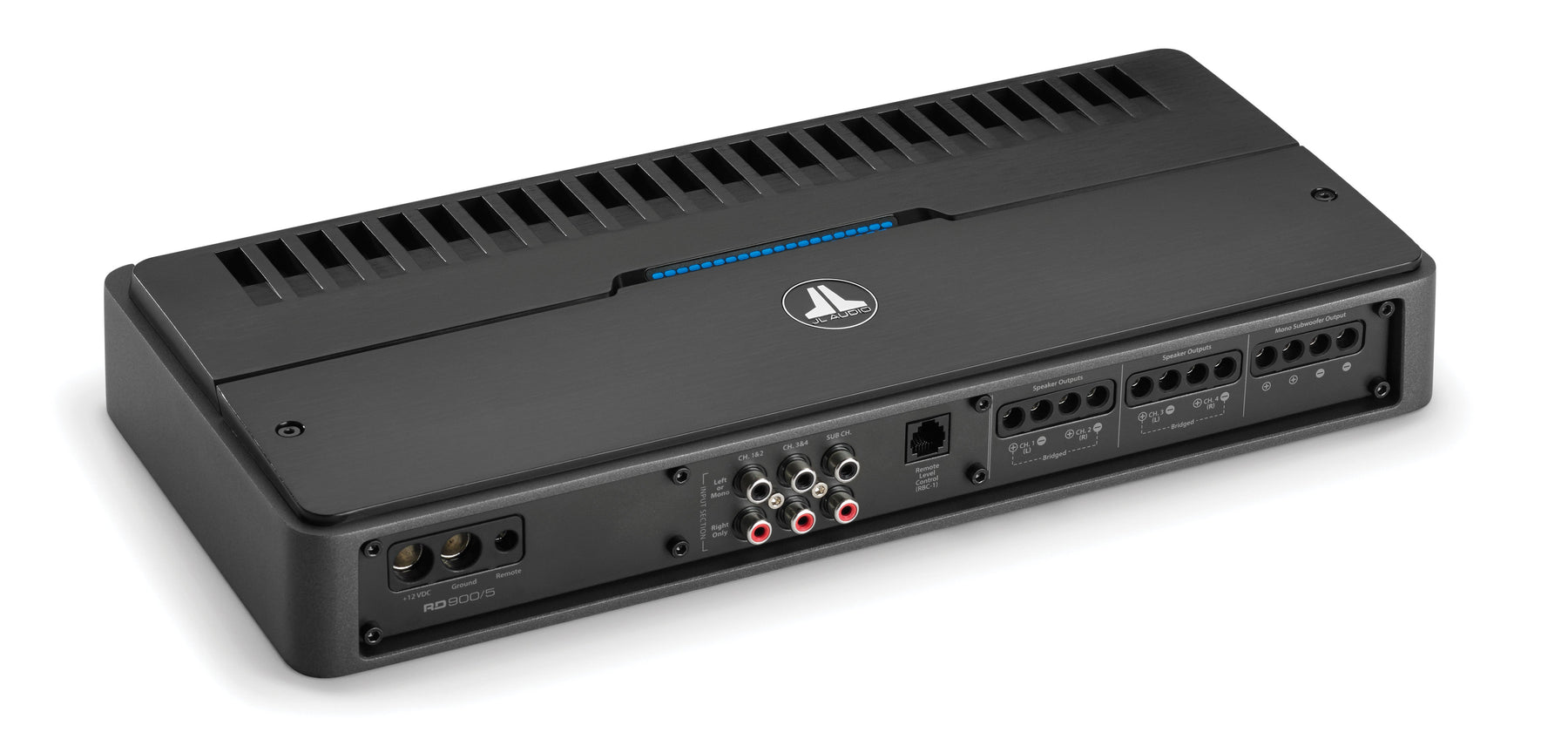 JL AUDIO 5-Channel Class D System Amplifier, 70 W X 4 @ 4 Ω + 500 W X 1 @ 2 Ω – 14.4V -RD900/5