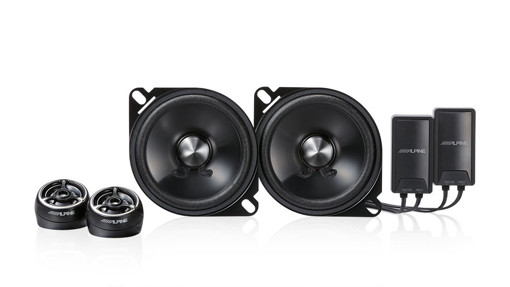 Alpine STE-G100S Type-E 100W Peak 4″ Component 2-Way Speakers