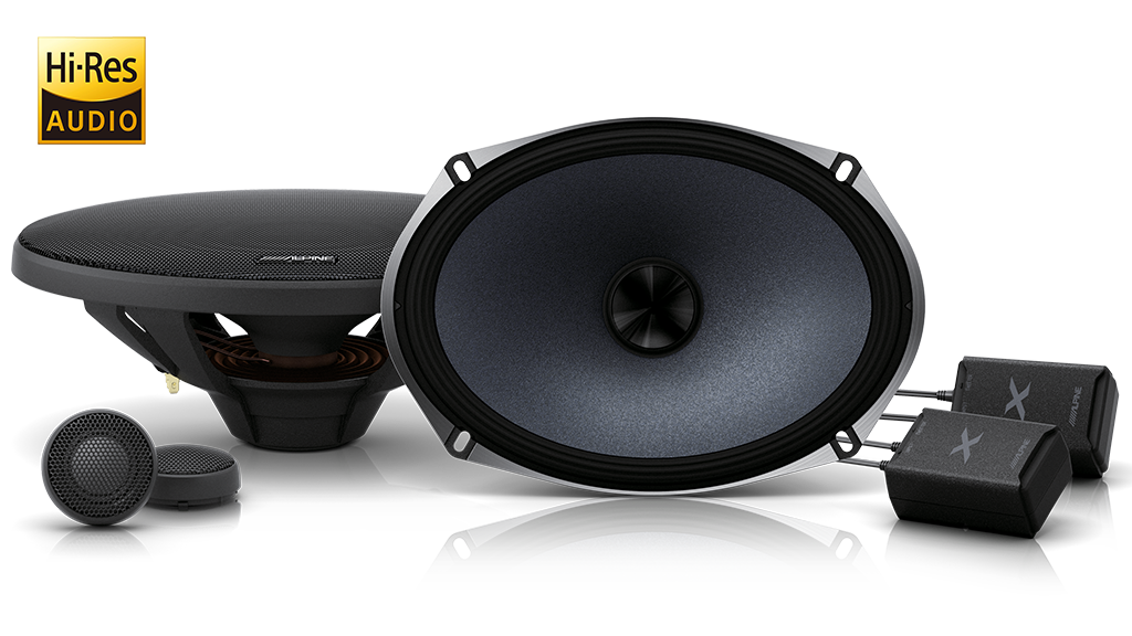 Alpine X-S69C X-Series 6×9″ 360W Component 2-Way Speakers