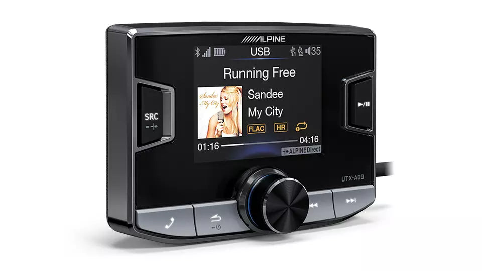 Alpine Hi-Res Audio Digital Media Player With Usb / Radio /  Bluetooth Audio & Handsfree -UTX-A09PRO