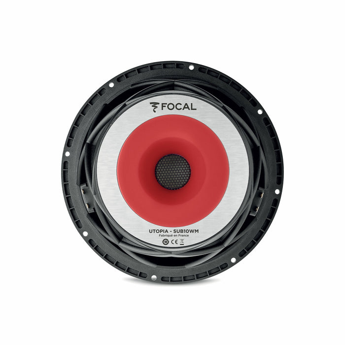 FOCAL 10” Subwoofer Utopia M, 400W Rms Dual 4Ohm, For Sealed Only Enclosure 10-15L, 25Hz - 800Hz | -10WM 10” (each)