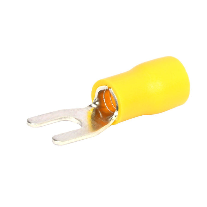 Aerpro APF6Y: 3.7mm Fork Terminals - 100 pieces (Yellow)