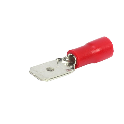 Aerpro APSM63R 6.4mm Male Spade Terminal Red - 100pcs