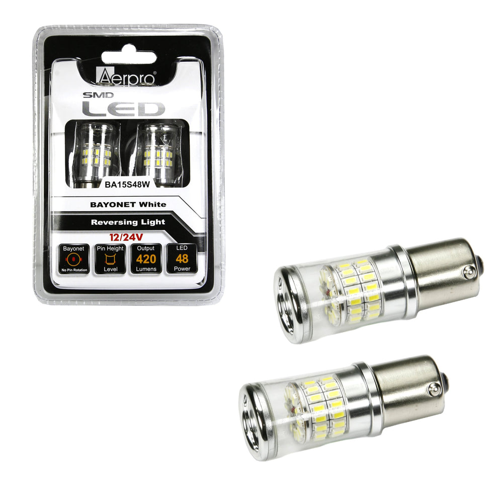 Aerpro BA15S48W 48X SMD BA15S Bayonet (White)