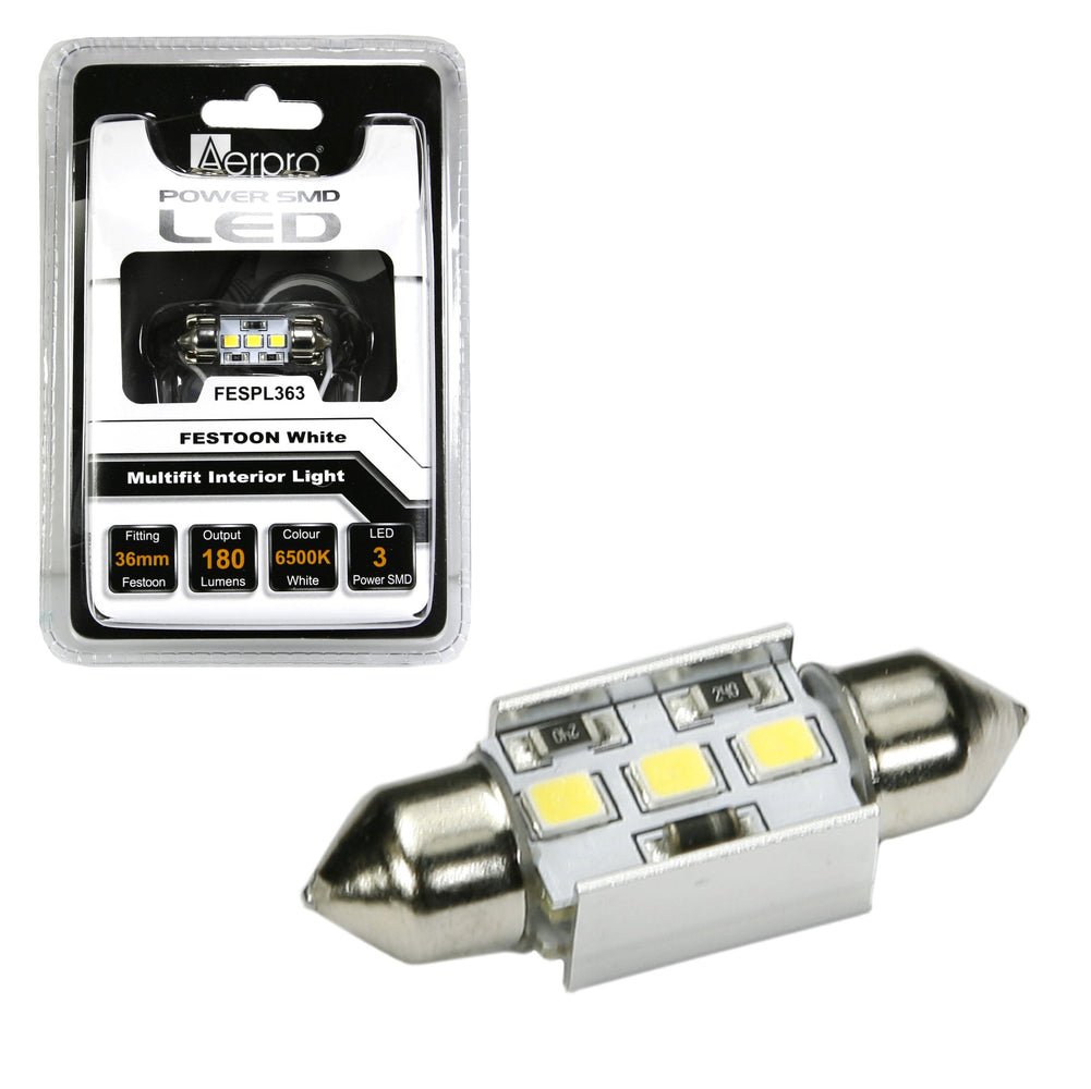 Aerpro FESPL363 3X Power SMD Festoon 36mm (6500K White)