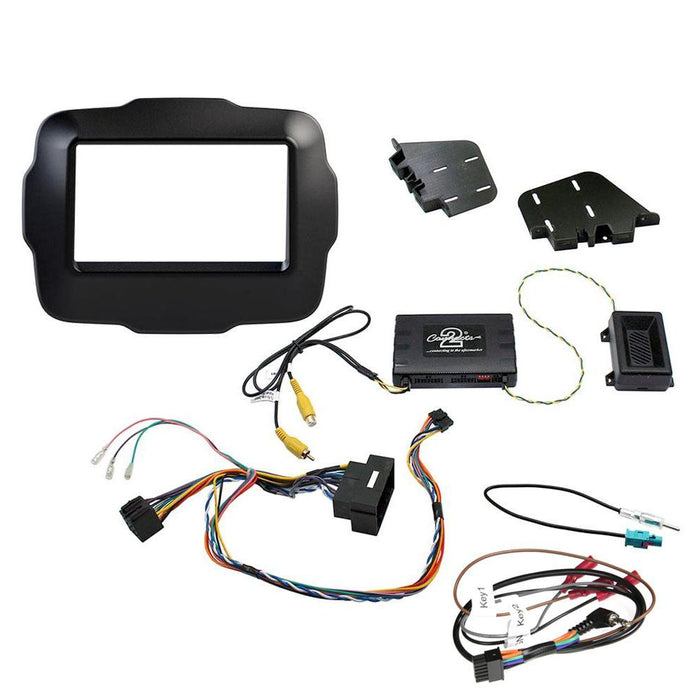 Aerpro FP8347K Double DIN Facia Kit for Jeep Renegade (Black)