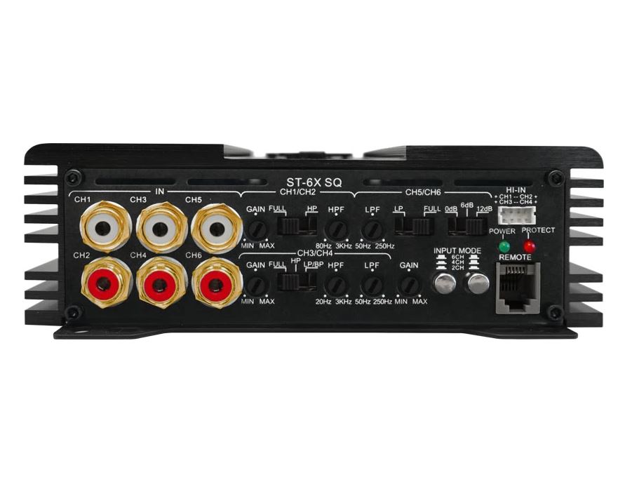 ZAPCO 6CH Amplifier with DSP, 6 x 100RMS @4ohm